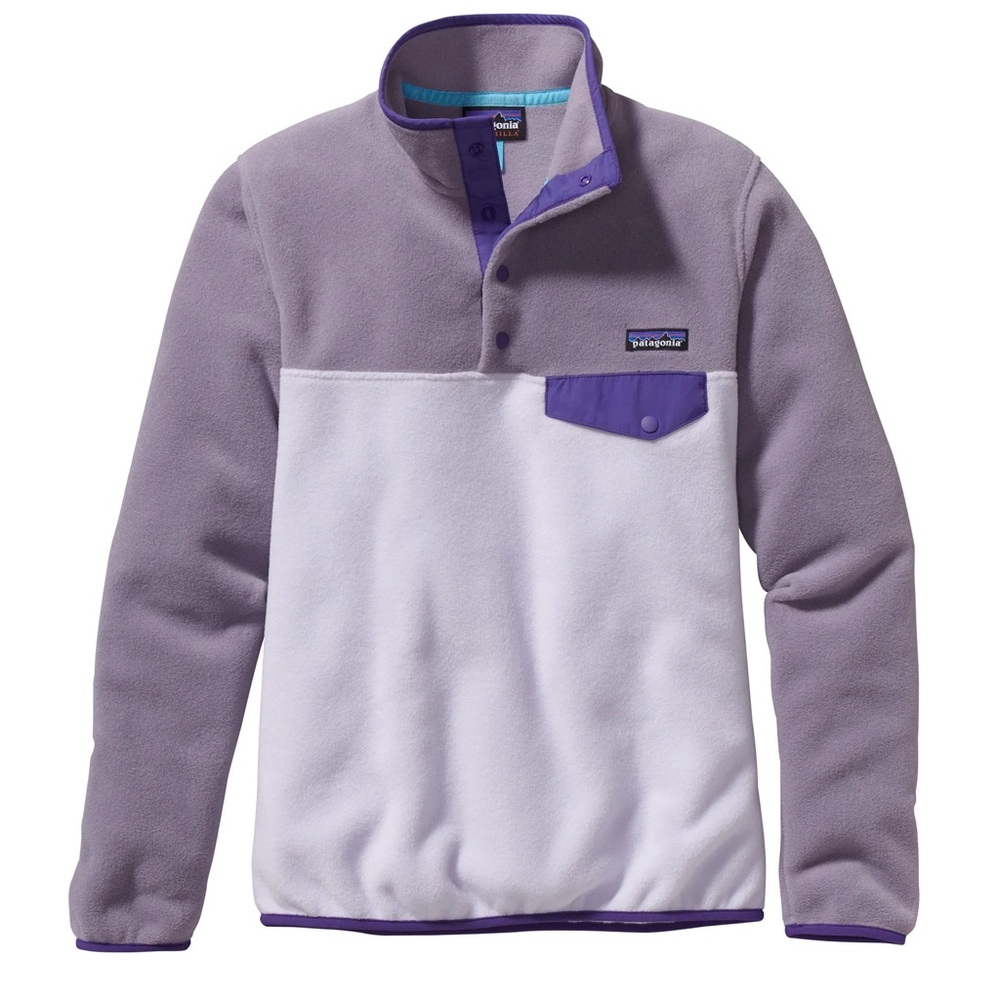 Patagonia Purple and Lavender Synchilla Snap Fleece